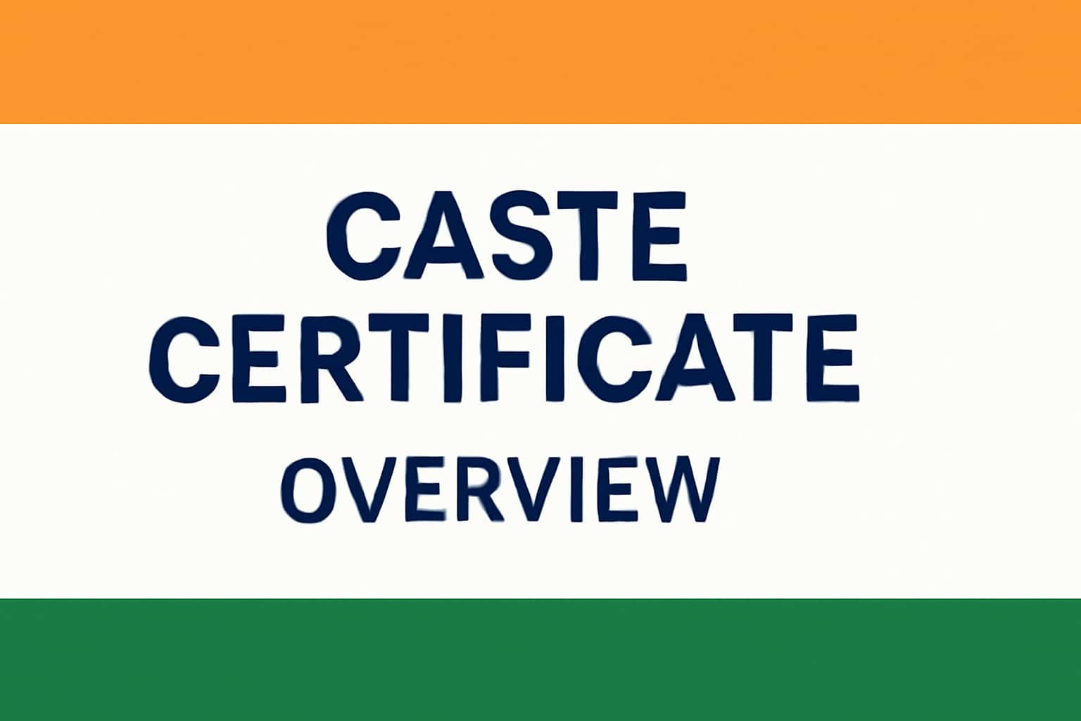 Caste Certificate Overview